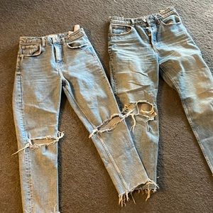 Zara jeans size 6. Light wash